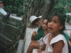 340 Huahine Jerry With Children Who Helped Us Feed Eels.JPG (65 KB)